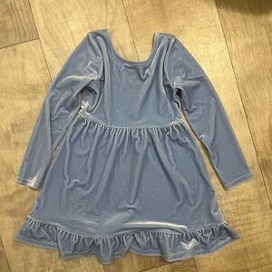 Blue Velour Dress